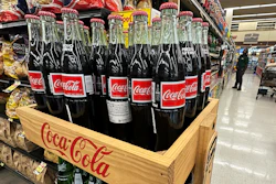 Bottles of Mexican Coca-Cola are displayed at a grocery store in Mount Prospect, Ill., July 17, 2025.