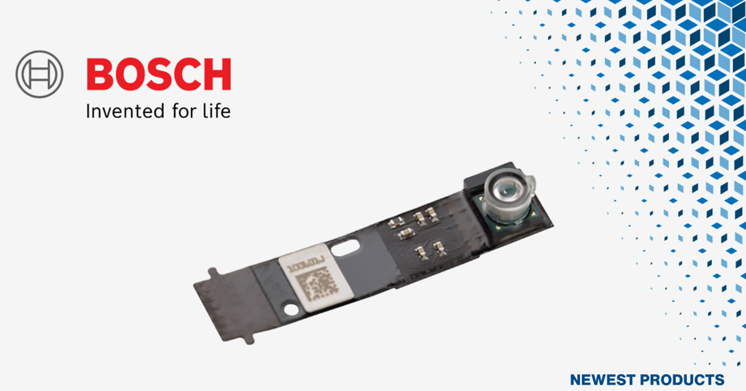 Bosch electronic camera module with lens on technical circuit board