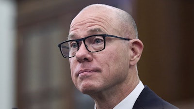 Bryan Bedford, President Donald Trump's nominee to run the Federal Aviation Administration, testifies at the Senate Commerce, Science, and Transportation Committee on Capitol Hill in Washington, Wednesday, June 11, 2025.
