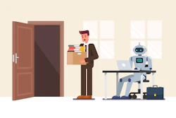 AI replacing a human at their tech job.