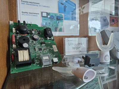 Products on display at Kimball Electronics' Thailand site.