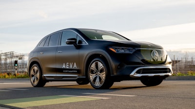 A Mercedes-Benz Equipped with Aeva's 4D LiDAR.