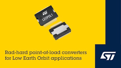 STMicroelectronics rad-hard point-of-load converters for Low Earth Orbit applications.