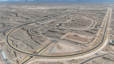 Toyota's 5.5-mile oval track for vehicle and technology testing.