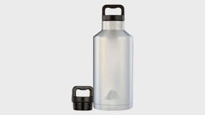 This image provided by U.S. Consumer Product Safety Commission shows Walmart’s “Ozark Trail 64 oz Stainless Steel Insulated Water Bottles,” which Walmart is recalling on Friday, July 11, 2025, because the lid can “forcefully eject” and unexpectedly strike consumers.