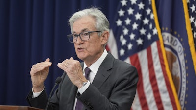 Federal Reserve Chairman Jerome Powell speaks during a news conference following the Federal Open Market Committee meeting, Washington, July 30, 2025.