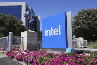 An Intel sign is shown at the chipmaker's global headquarters in Santa Clara, Calif. on Friday, Aug. 8, 2025.