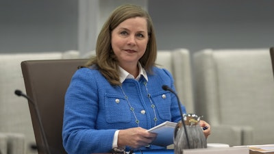Michelle Bowman, vice chair for supervision of the Federal Reserve Board of Governors, at an open meeting of the board, Washington, June 25, 2025.