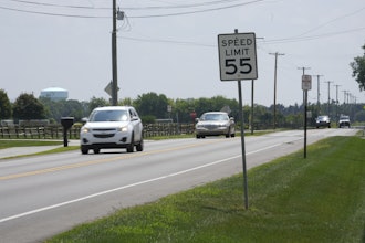 Vehicles drive along Mitchaw Road past Pacesetter Park Thursday, Aug. 7, 2025, in Sylvania Township, Ohio.