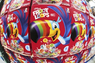 Kellogg's Froot Loops is on display in a Costco in Pittsburgh, Monday, July 14, 2025.