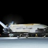 This photo provided by United States Space Force the X-37B Orbital Test Vehicle-7 (OTV-7), the U.S. Space Force's dynamic unmanned spaceplane, successfully deorbited and landed at Vandenberg Space Force Base, Calif., March 7, 2025.