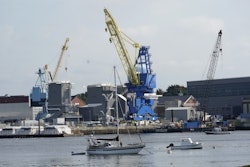 The Portsmouth Naval Shipyard is seen, Sept. 8, 2021, in Kittery, Maine.