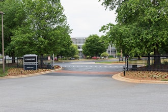 Main entrance to the Commscope Corporate Center.