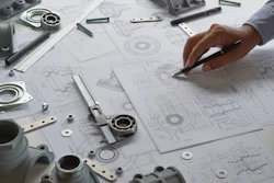 Mechanical blueprint and design , lacking AI