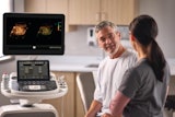 Philips ultrasound system at work.