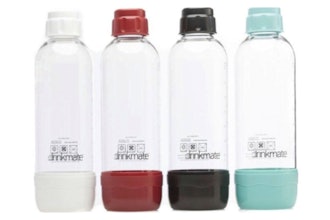 This photo released by the U.S. Consumer Product Safety Commission, on Thursday, Aug. 14, 2025, shows recalled Drinkmate 1L Carbonation Bottles.