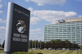 The current Ford World Headquarters is seen, Thursday, Sept. 11, 2025, in Dearborn, Mich.
