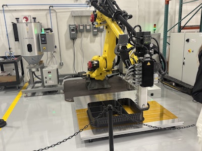 Live 3D printing operation inside Caracol's facility.