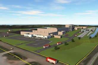 A rendering of the new Owens Corning shingle plant in Prattville, Alabama.