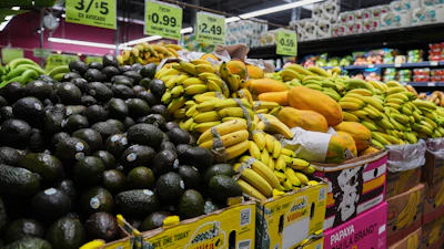 Produce, which is covered by the USDA Supplemental Nutrition Assistance Program (SNAP), is displayed for sale at a grocery store in Baltimore, Thursday, Oct. 30, 2025.