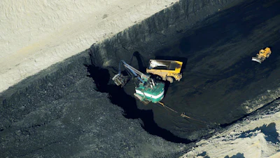 The Spring Creek coal mine is seen in an aerial photograph, taken May 28, 2013, near Decker, Mont.