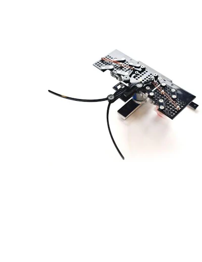 A robot fully controlled with rubber bands instead of electronic components.