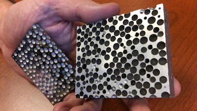 Composite metal foam's durability against heat and high strength-to-weight ration make it promising for use in applications ranging from automobile engines to aerospace components to nuclear power technologies.