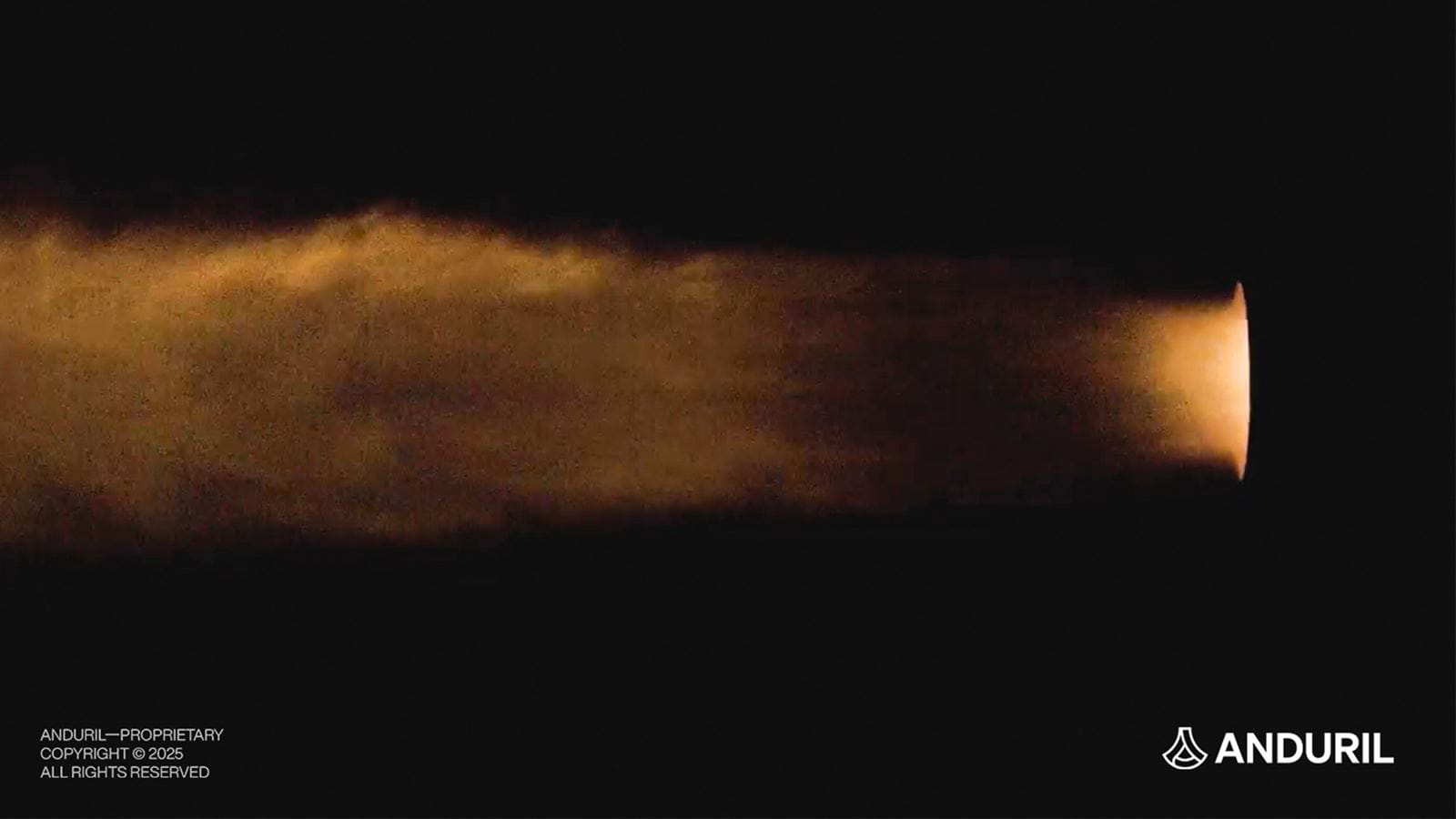 Solid rocket motor static fire testing.