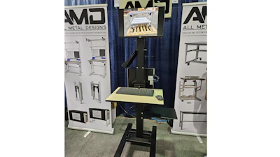 All Metal Designs' ergonomic computer stand
