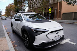 This City of San Jose parking enforcement vehicle is one of two equipped with a small detection camera that can detect road hazards and potholes, in San Jose, Calif., Wednesday, Nov. 12, 2025.