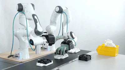 Delicate manual assembly automated with Mimic's robotics.