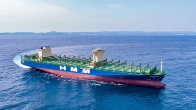 A 13,000 TEU-class container ship built by HD Hyundai Heavy Industries and delivered in 2024