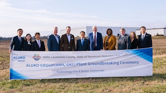 A photo from the Aluko Group plant groundbreaking ceremony in Halls, Tennessee.