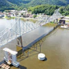This undated photo provided by the Iowa Department of Transportation on Dec. 18, 2025, shows the Mississippi River Bridge, also known as the Black Hawk Bridge, in Lansing, Iowa.