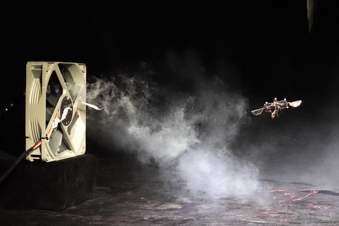 Even when wind disturbances threatened to push it off course, a speedy robot was agile enough to complete 10 consecutive somersaults in 11 seconds.