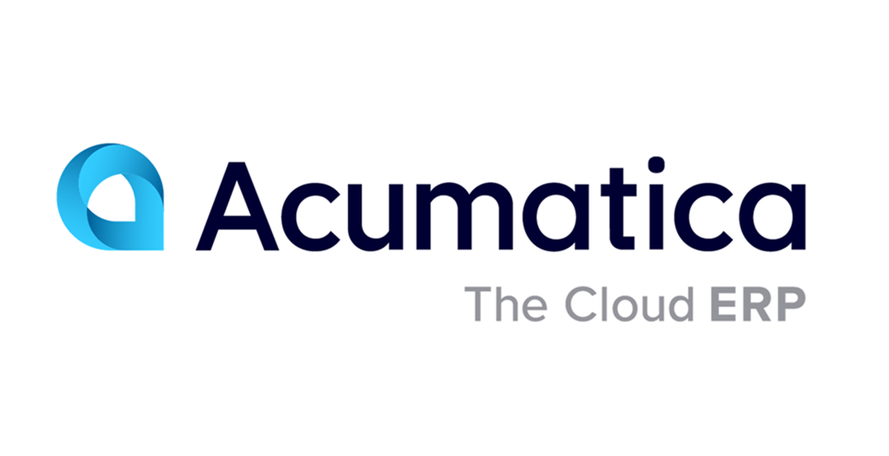 Acumatica Cloud ERP logo with blue gradient droplet symbol