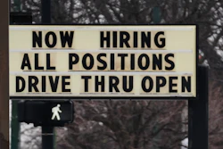 A sign in front of a restaurant in Chicago, Feb. 5, 2026.