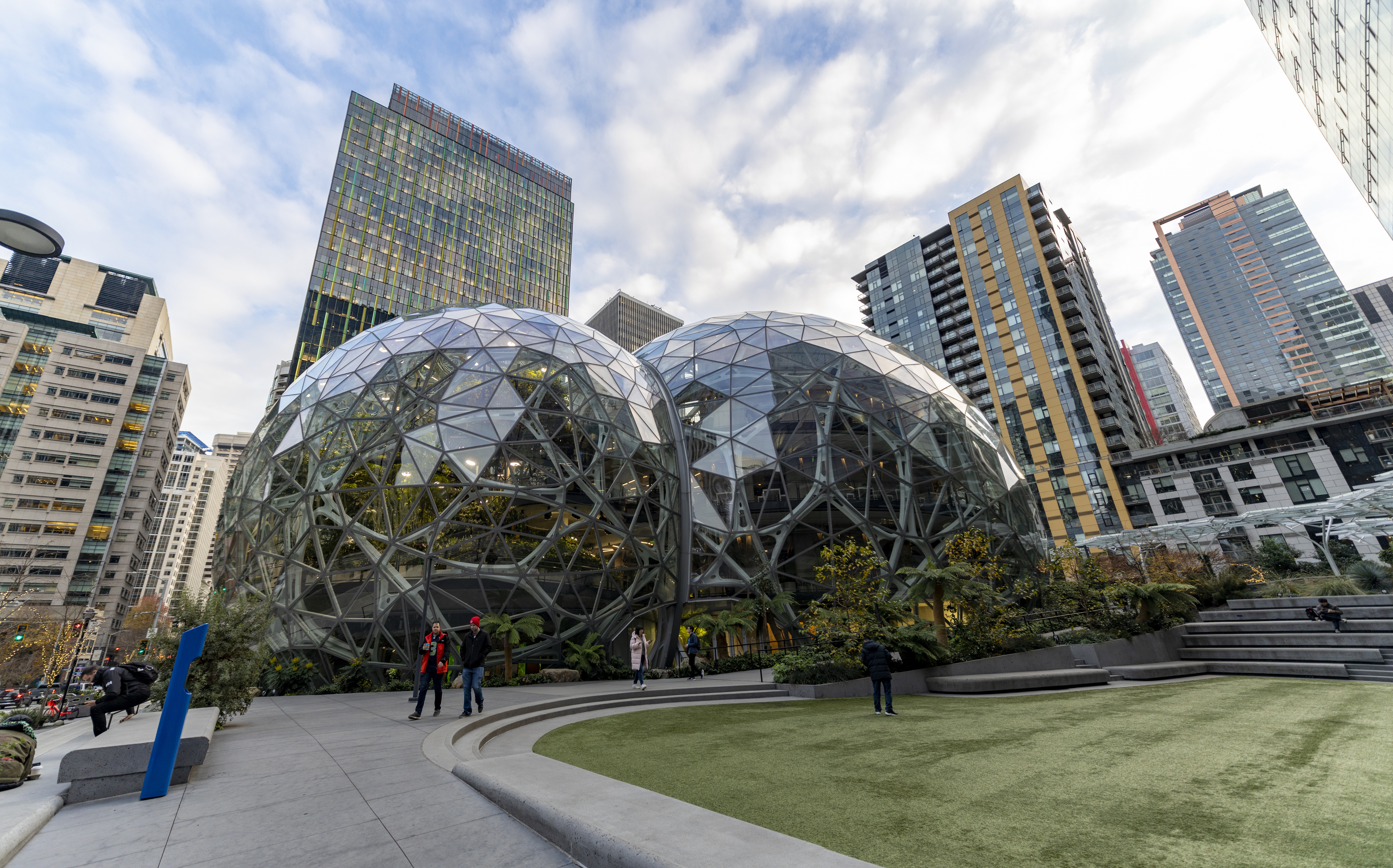 The 'Spheres' at Amazon's headquarters, Seattle, Dec. 2019.