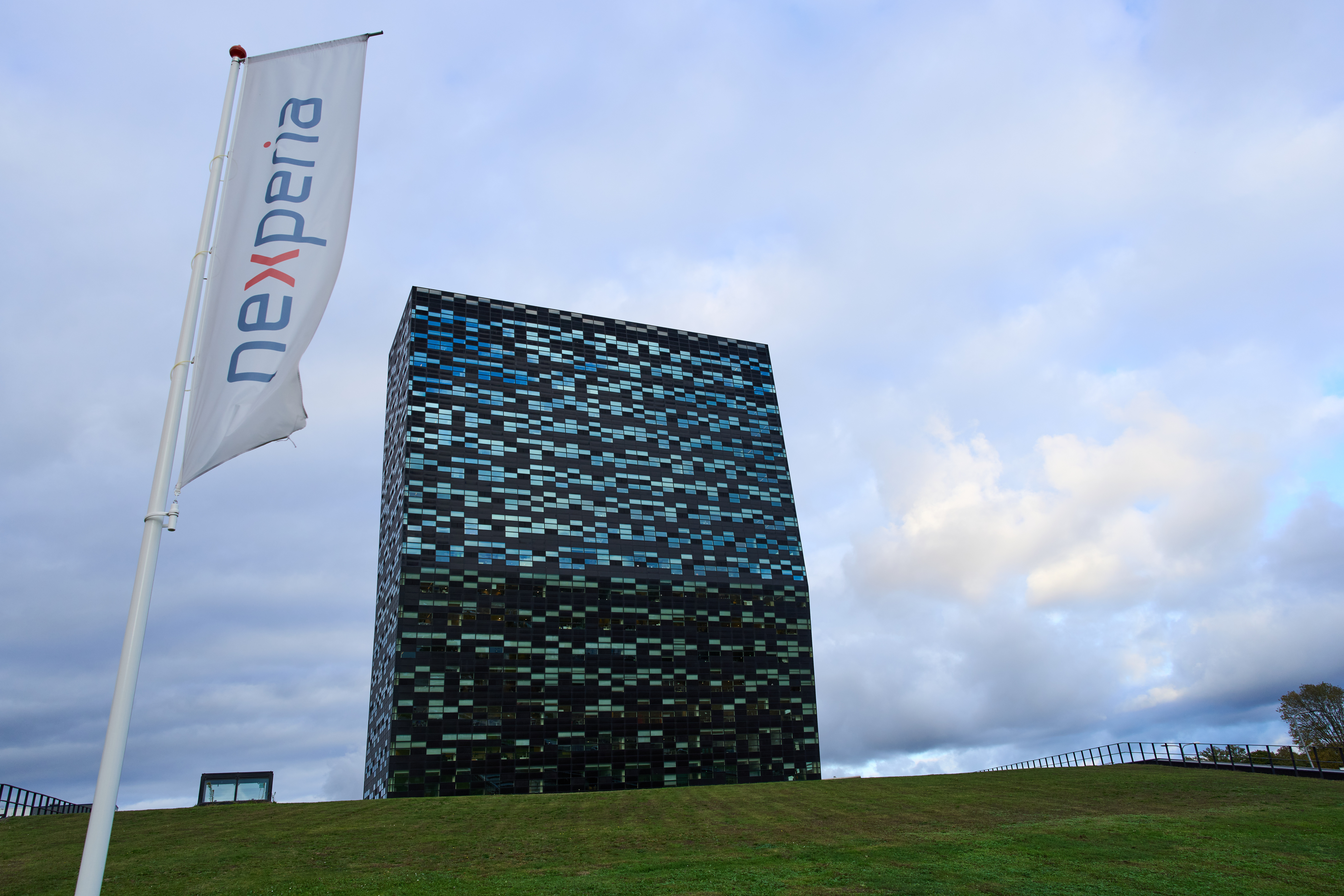 The head office of Chinese-owned chipmaker Nexperia is seen in Nijmegen, Netherlands, Tuesday, Oct. 14, 2025, after the Dutch government took control of the semiconductor company over governance shortcomings.
