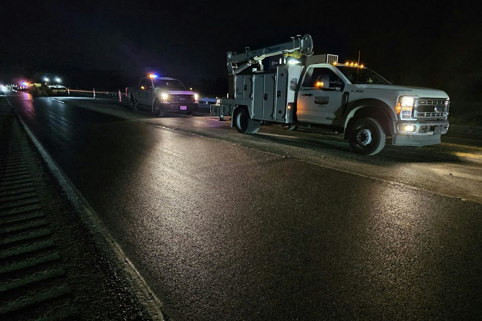 A stretch of road near Rockwall, Texas, paved with plastic-infused asphalt.