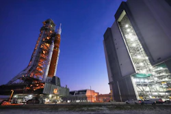 NASA's Artemis II SLS (Space Launch System) moon rocket with the Orion spacecraft slowly rolls back towards the Vehicle Assembly Building at the Kennedy Space Center, Wednesday, Feb. 25, 2026, in Cape Canaveral, Fla.