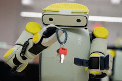 While being operated remotely, Fauna Robotics' new robot named Sprout shows off its dexterity in New York, Jan. 14, 2026.