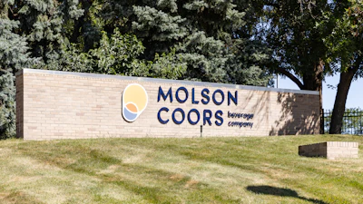 Molson Coors sign in Milwaukee, Aug. 2024.