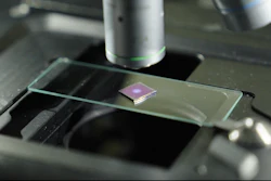 Nanoparticles on a glass slide amplify the sensitivity of a microscope to detect trace amounts of hazardous pollutants.