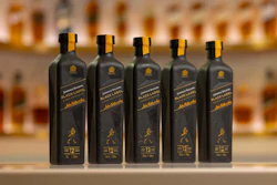 These bottles of Johnnie Walker Black Label whisky are made of a fiber-based glass alternative.