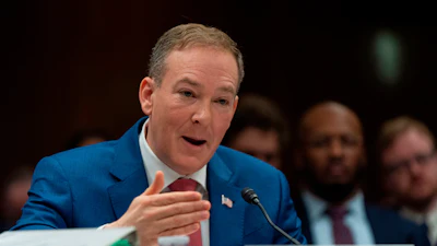 Environmental Protection Agency administrator Lee Zeldin, testifies to the Senate Appropriations subcommittee on Interior, Environment and related agencies on the budget request for the EPA, on Capitol Hill, Wednesday, May 13, 2026, in Washington.