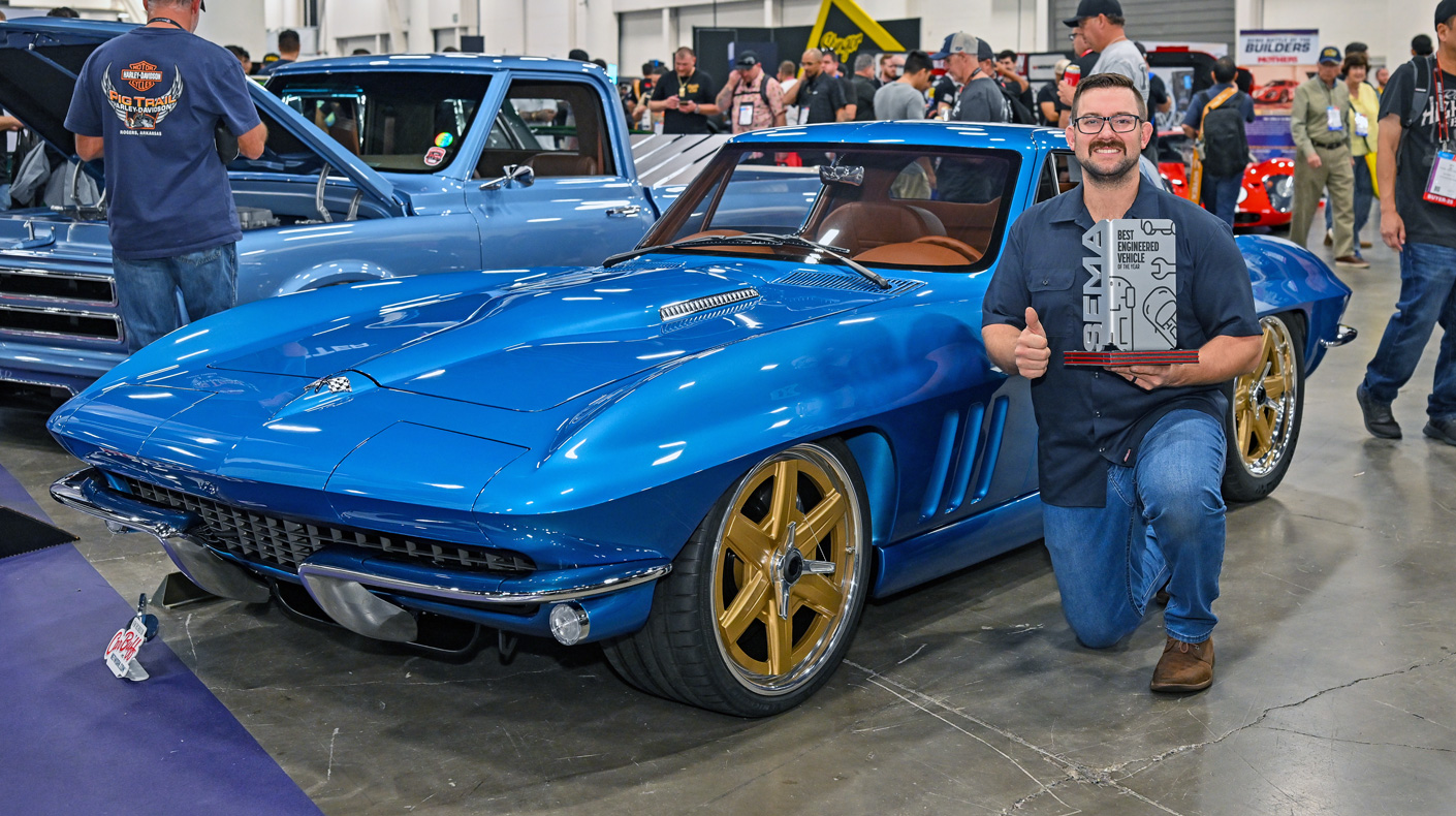 Last year, Kyle Kuhnhausen, owner of Kuhnhausen Metal Concepts in Creswell, Oregon, won SEMA's Best Engineered Vehicle of the Year Award for his 1966 Chevrolet Corvette, 'Serious66.'