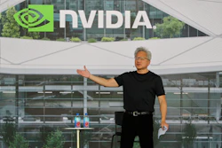 Nvidia CEO Jensen Huang delivers a speech during an all employee celebration at the construction site of their Taiwan headquarters 'Constellation' in Taipei, Taiwan, Wednesday, May 27, 2026.