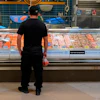 A person looks at fresh fish at a grocery store in Nashville, May 11, 2026.
