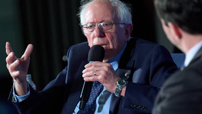 Sen. Bernie Sanders, I-Vt., at the National Press Club in Washington, June 8, 2026.